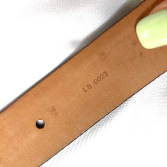 Auc Louis Vuitton Ceinture LB 00 Dark Brown leather Belt w/ Logo Buckle - Picture 10 of 11